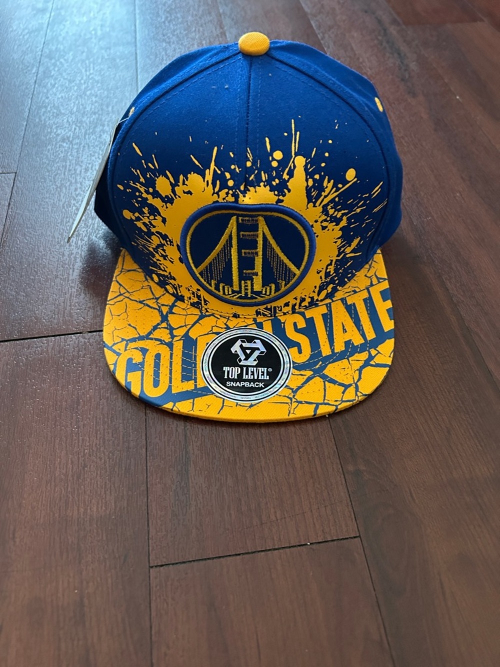 NWT Golden State Splash Snapback Hat - Blue & Yellow